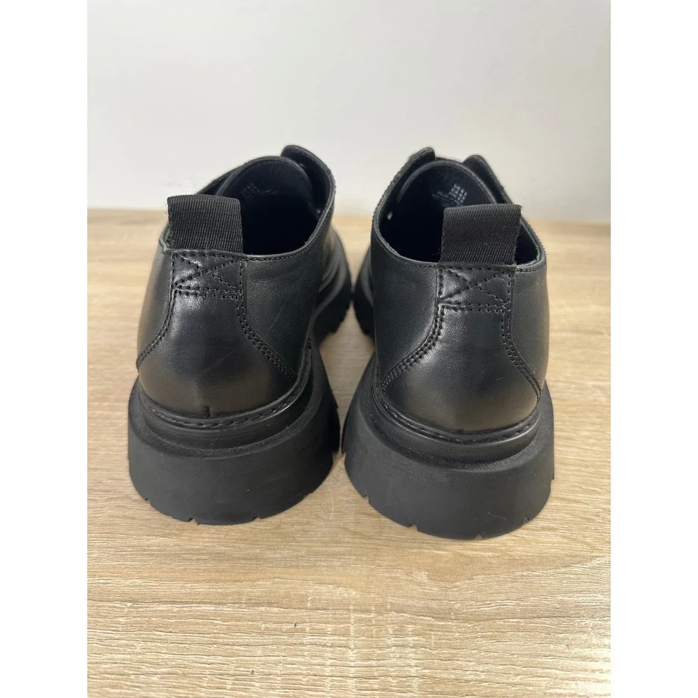 COS Black Chunky Leather Derby Shoes Lug Sole Oxfords Made in Portugal Size 41